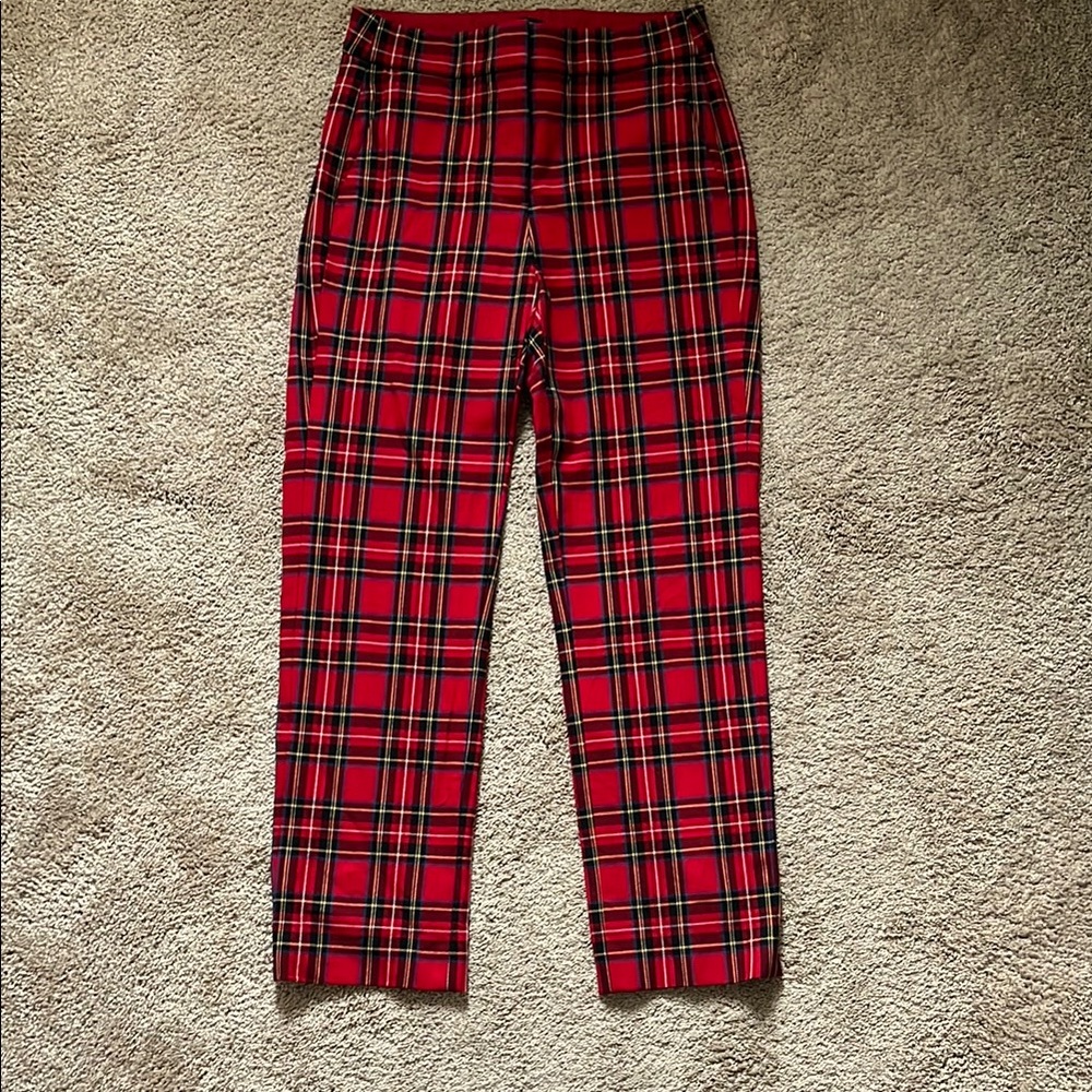 Red Tartan Plaid Women’s Pants